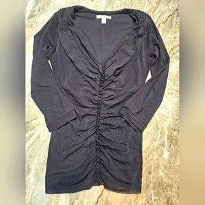 Weston Wear Black Ruched Long Sleeve Tunic Top Women’s Large Made in USA